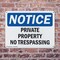 Signmission Private Property No Trespassing OSHA Notice Sign, Plastic, 14in W x 10in L, 2PK OS-2PACK-NS-P-1014-L-17852 - alternate 6